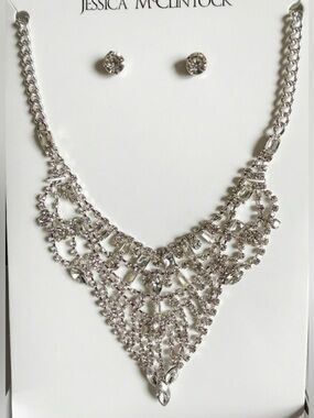 Jessica McClintock Rhinestone Jewelry Set NIB